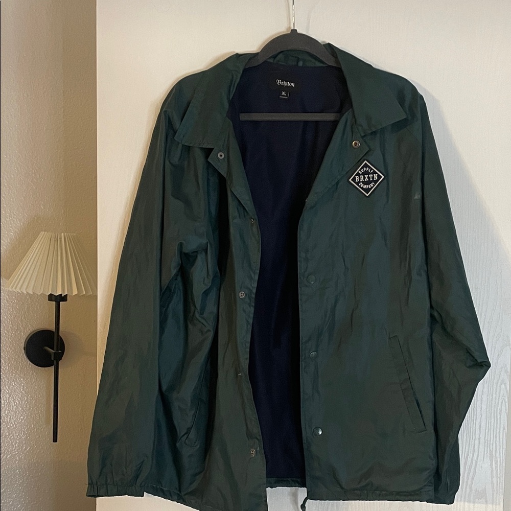 Brixton Men's Dark Green Windbreaker